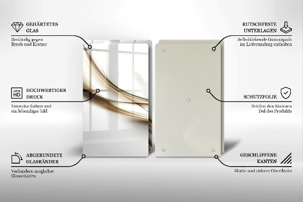 De vidrio templado Abstracción de líneas suaves