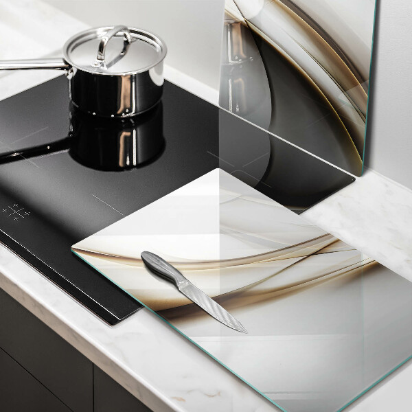 De vidrio templado Abstracción de líneas suaves