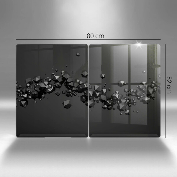 De vidrio templado Abstracción de formas 3d