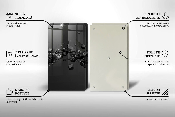 De vidrio templado Abstracción de formas 3d