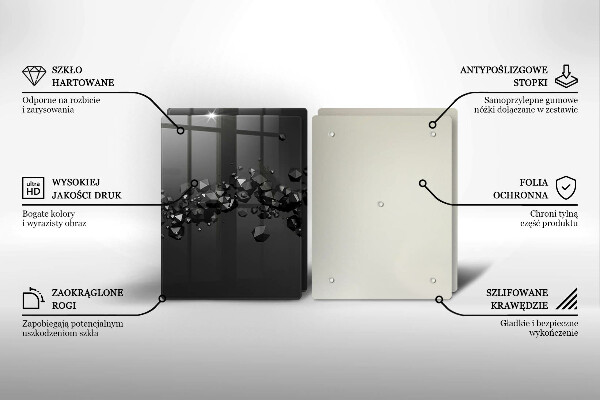 De vidrio templado Abstracción de formas 3d