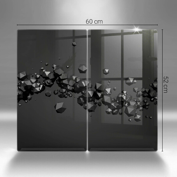 De vidrio templado Abstracción de formas 3d