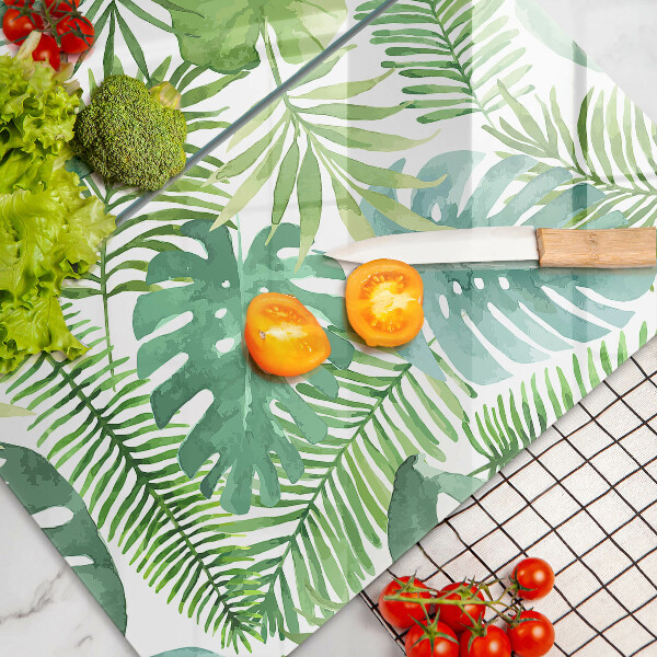 De vidrio templado Hojas boho acuarela