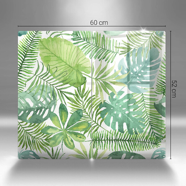 De vidrio templado Hojas boho acuarela