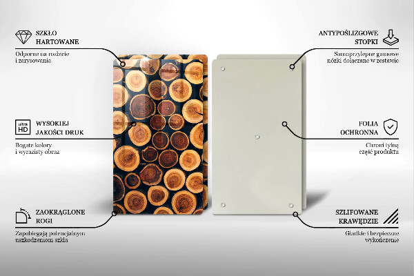 De vidrio templado Tocones de árboles de madera