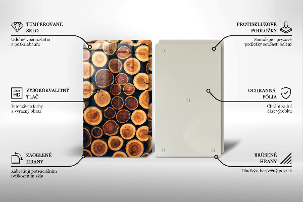 De vidrio templado Tocones de árboles de madera