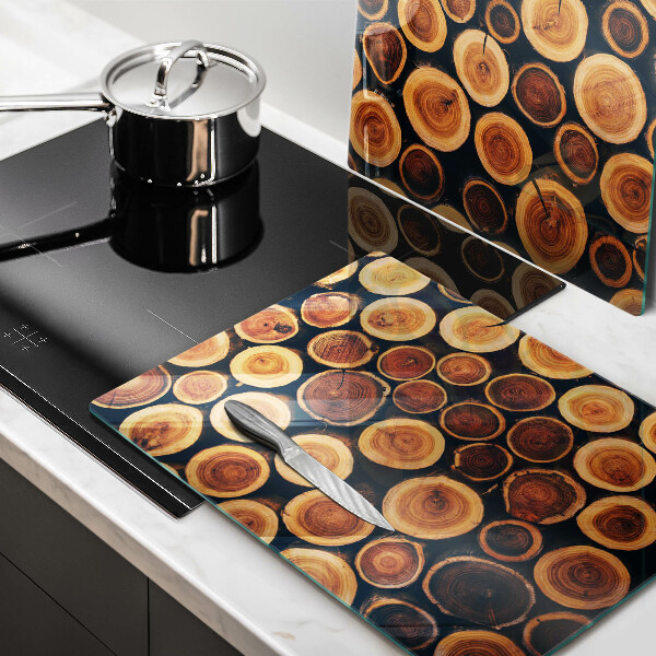 De vidrio templado Tocones de árboles de madera