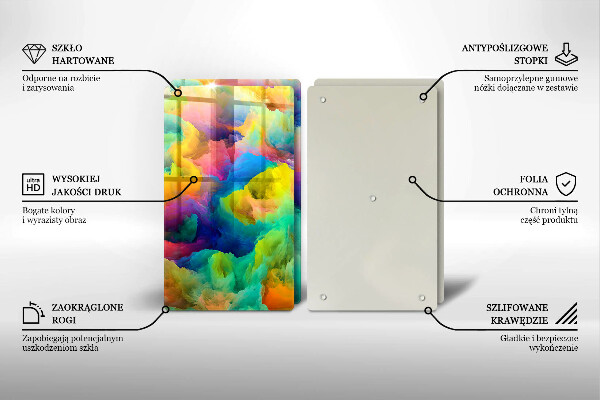 De vidrio templado Abstracción colorida