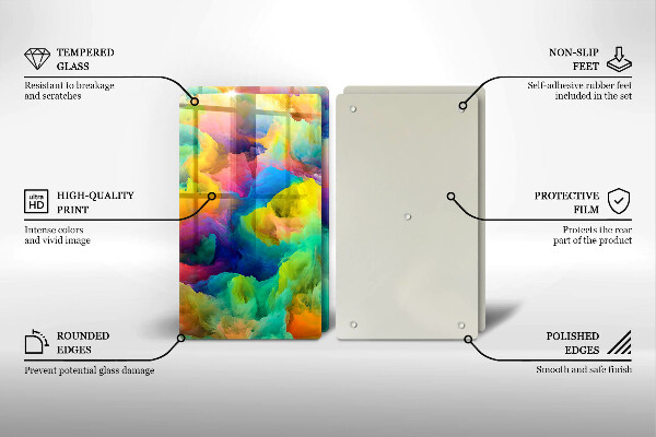 De vidrio templado Abstracción colorida