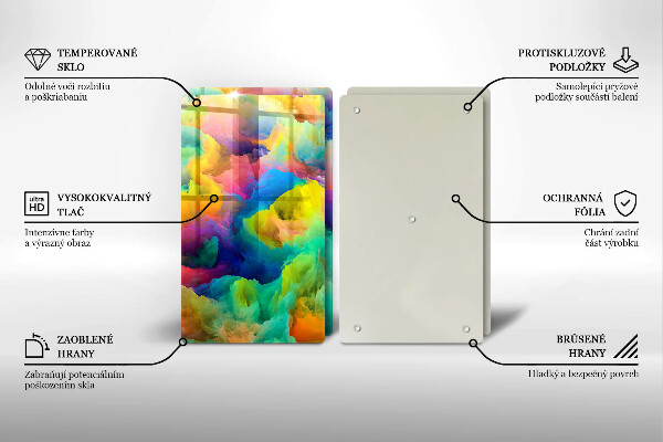 De vidrio templado Abstracción colorida