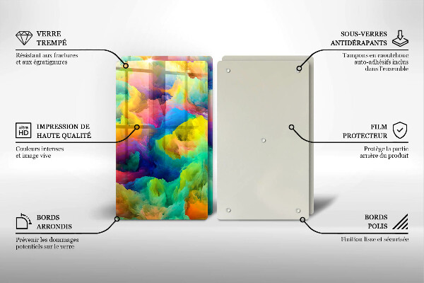 De vidrio templado Abstracción colorida