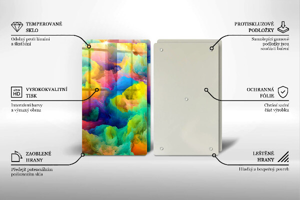 De vidrio templado Abstracción colorida