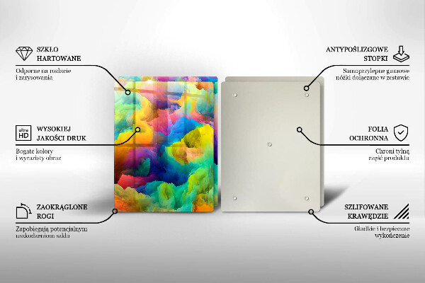 De vidrio templado Abstracción colorida