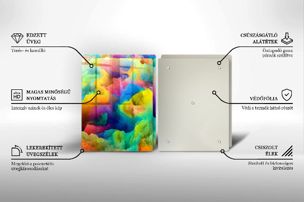 De vidrio templado Abstracción colorida