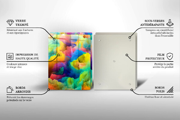 De vidrio templado Abstracción colorida