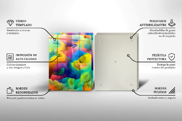 De vidrio templado Abstracción colorida