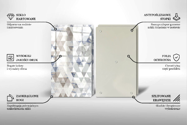 De vidrio templado Patrón de triángulos