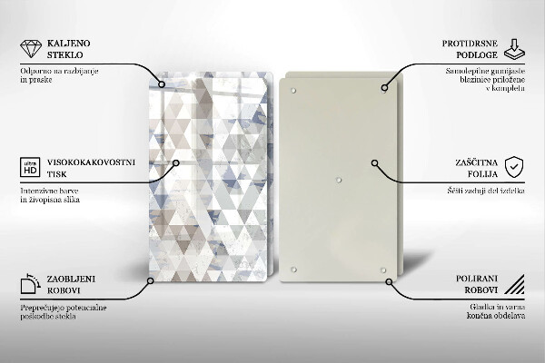 De vidrio templado Patrón de triángulos