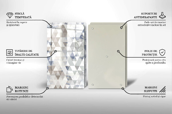 De vidrio templado Patrón de triángulos