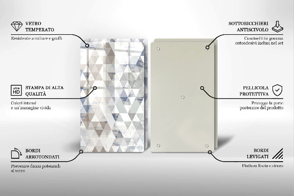 De vidrio templado Patrón de triángulos