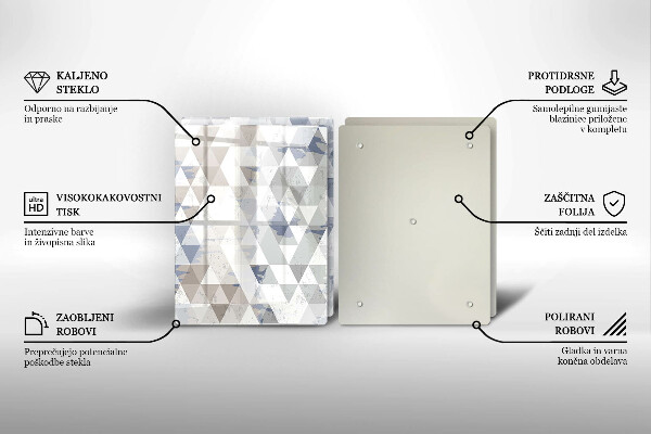De vidrio templado Patrón de triángulos