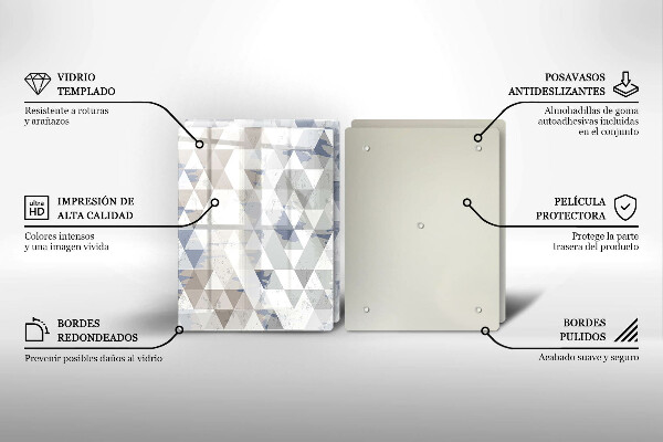 De vidrio templado Patrón de triángulos