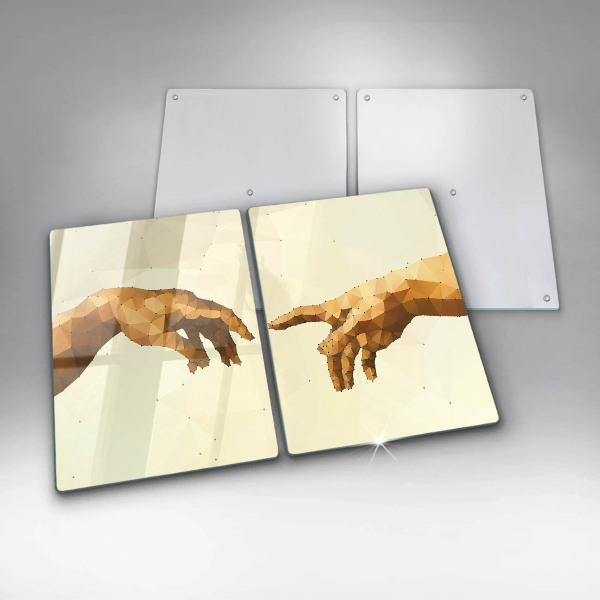 De vidrio templado Creación de las manos de adán