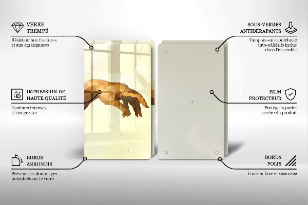 De vidrio templado Creación de las manos de adán