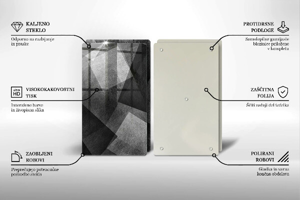 De vidrio templado Abstracción geométrica