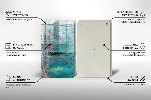 De vidrio templado Fondo de abstracción de pintura