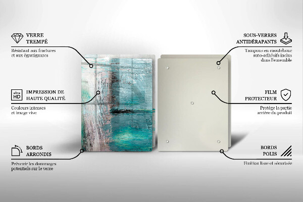 De vidrio templado Fondo de abstracción de pintura