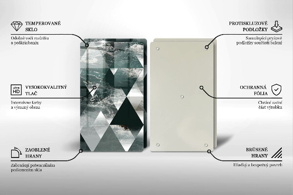 De vidrio templado Triángulos y agua