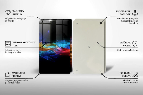 De vidrio templado Humo colorido