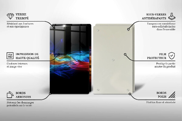 De vidrio templado Humo colorido