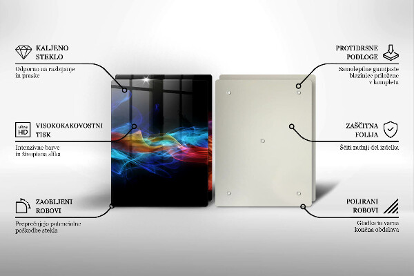De vidrio templado Humo colorido