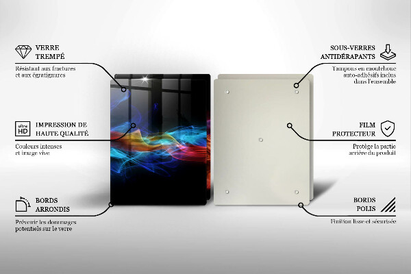 De vidrio templado Humo colorido