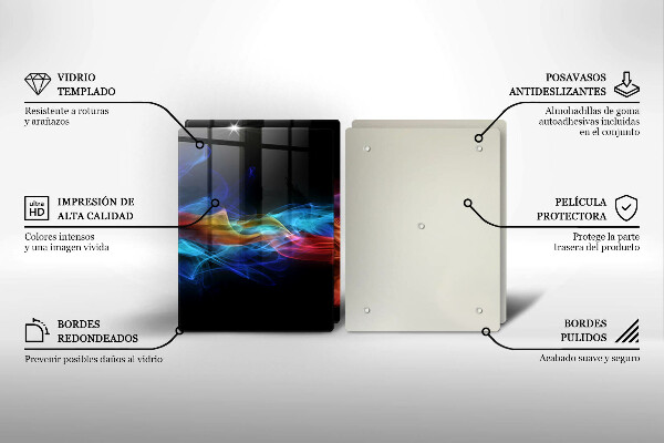 De vidrio templado Humo colorido