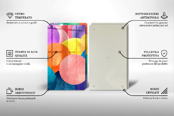 De vidrio templado Círculos de colores