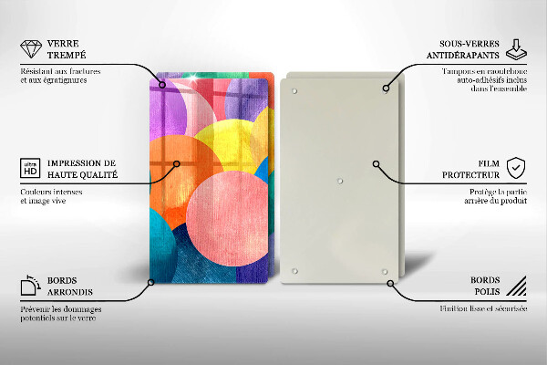 De vidrio templado Círculos de colores