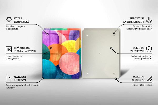 De vidrio templado Círculos de colores