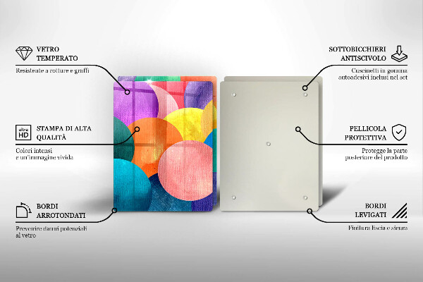 De vidrio templado Círculos de colores