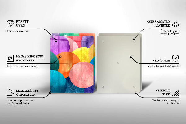 De vidrio templado Círculos de colores