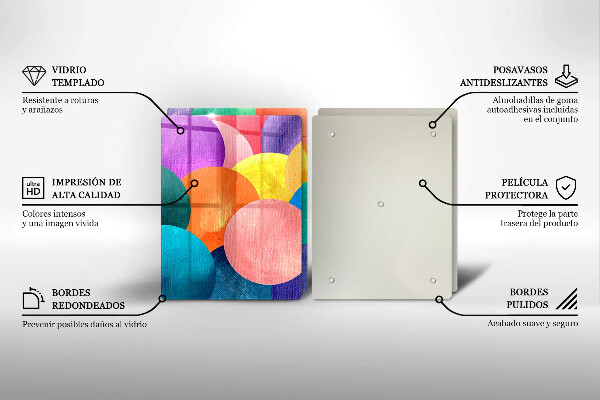 De vidrio templado Círculos de colores