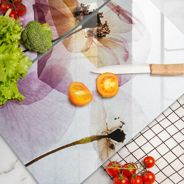 De vidrio templado Flores delicadas