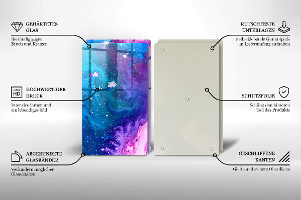 De vidrio templado Tintas de abstracción