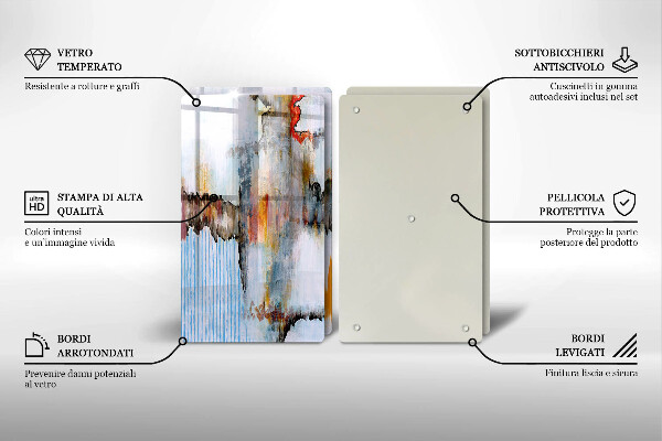 De vidrio templado Pinturas de abstraccion