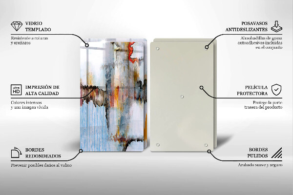 De vidrio templado Pinturas de abstraccion