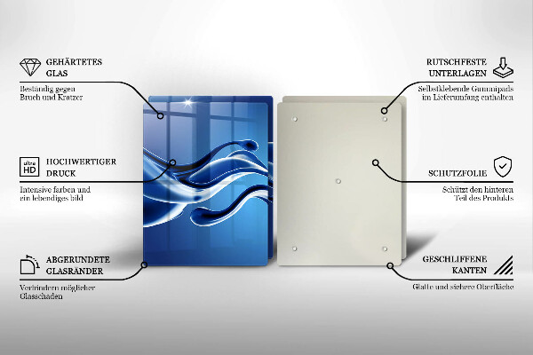 De vidrio templado Abstracción de fluidos