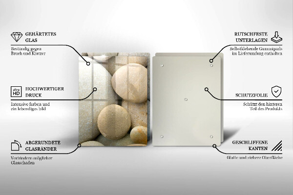 De vidrio templado Patrón de piedras ovaladas