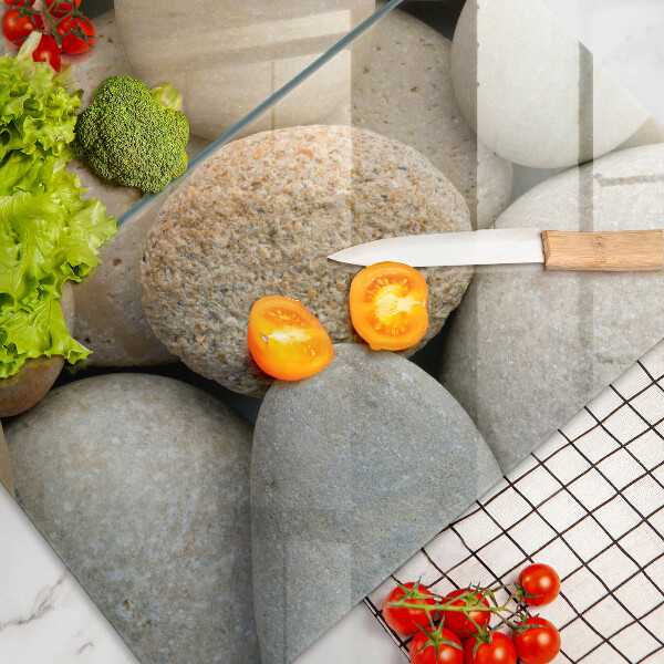 De vidrio templado Patrón de piedras ovaladas